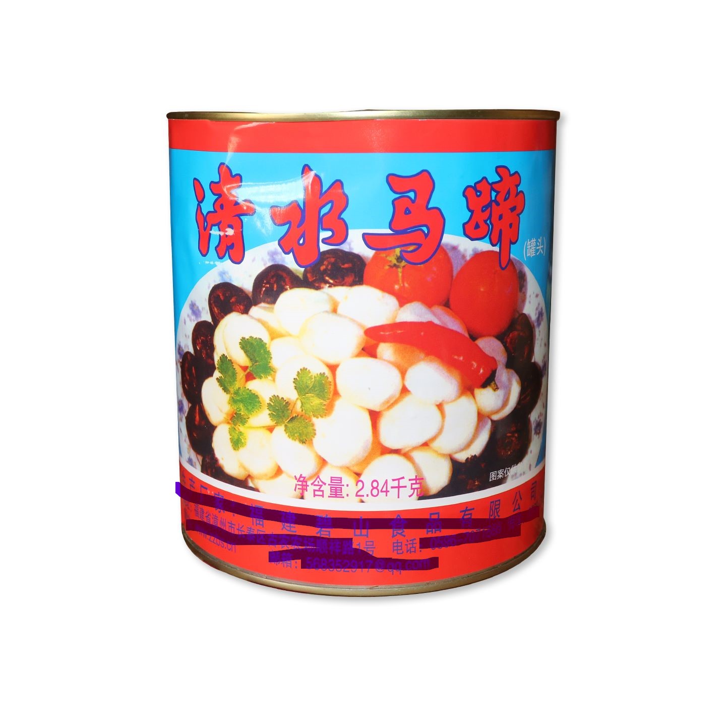 真花牌清水马蹄罐头2.84kg*6罐