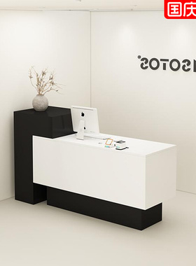 美容院收银台现代简约女装店铺小型中岛柜美甲美发前台接待柜台桌