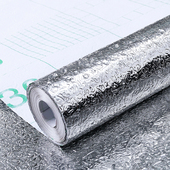 墙纸自粘防水防潮防霉墙贴锡箔纸瓷砖厨房防油贴纸柜子灶台用台面