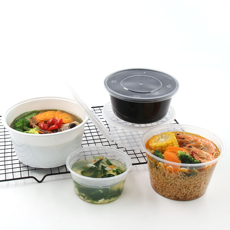 透明1000ml一次性圆形塑料餐盒