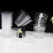 一次性硬质航空杯50ml定制加厚试饮杯家用200ml透明塑料杯啤酒杯