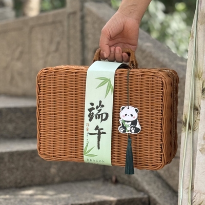 2026高端藤编粽子礼盒空盒定制