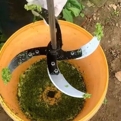 .切菜喂鸡神器手电钻改碎菜机喂鸡鸭鹅养殖专用家用小型刀片打草