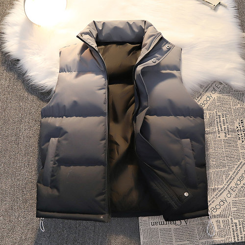 秋冬季坎肩情侣无袖棉服背心加厚