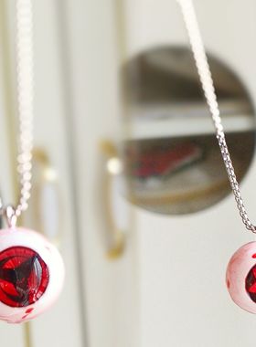 火影忍者写轮眼血轮眼项链小众血腥仿真眼球眼珠仿真立体血丝