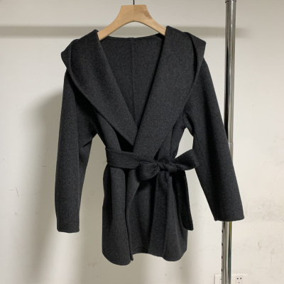 【小禾】实拍专柜正品2025秋冬新款中长收腰羊毛羊绒双面呢大衣女