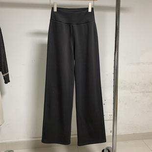 长裤 实拍专柜正品 显瘦遮肉直筒卫裤 运动女 2025高腰窄版 加绒