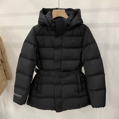 实拍正品文佳英同款2025冬季新款中长款鹅绒羽绒服女收腰加厚