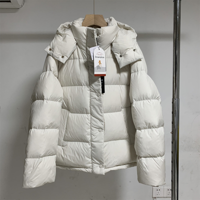 【Lu】实拍2025冬季新连帽加厚保暖收腰显瘦五格羽绒服外套女