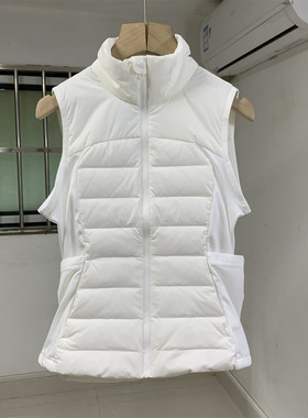 实拍品牌剪标lulu2026秋冬季新羽绒马甲修身显瘦运动跑步瑜伽服女