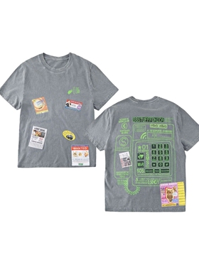 Ssstufff Telephone Booth Tee 男女宽松趣味涂鸦电话亭图案T恤