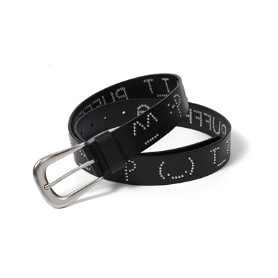 PuffFrog Studded Emoji Leather Belt 泡芙蛙颜文字头层牛皮腰带