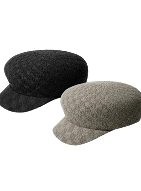 Kangol Bermuda Check Mau百慕大毛巾料棋盘格子新款平顶报童帽