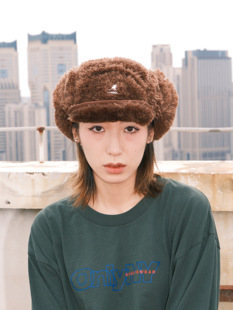 Cap袋鼠仿羊毛绒毛翻盖包耳五片帽雷锋帽 Shearling Kangol Faux