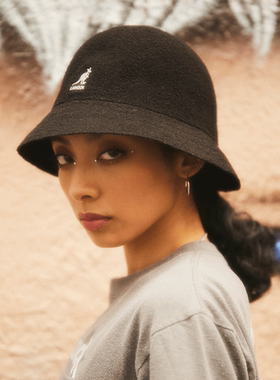 Kangol Bermuda Casual袋鼠经典毛巾料圆顶渔夫帽 遮阳防晒帽子