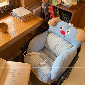 可爱加热坐垫久坐半包围椅子办公室屁垫靠背一体学生宿舍取暖神器