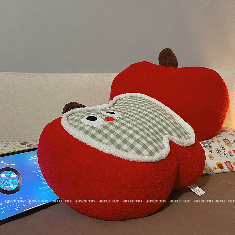 可爱苹果抱枕女生睡觉毛绒玩具床头靠垫宿舍沙发办公室护腰礼物女