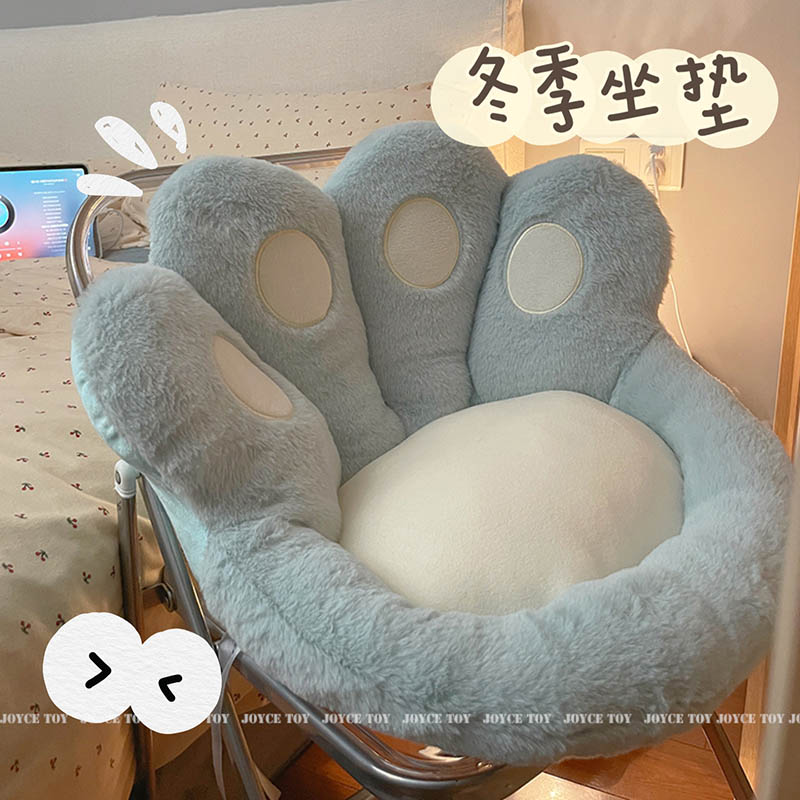 猫爪椅子坐垫靠背一体办公室护腰座垫学生宿舍屁股汽车垫冬季屁垫
