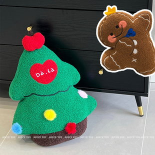 可爱创意圣诞树玩偶毛绒玩具姜饼人抱枕女生圣诞节平安夜礼物装饰