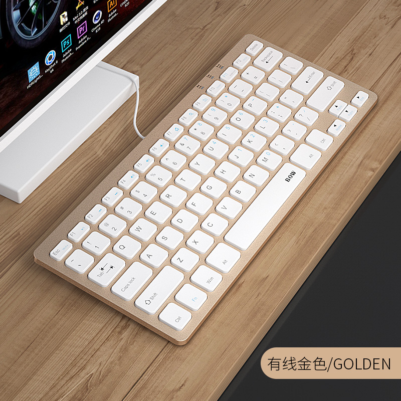 BOW航世笔记本台式外接键盘巧克力usb迷你有线电脑小键盘无声静音