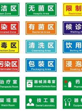 诊所科室污染消毒医疗废物门牌