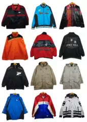 Vintage Retro Popular Sports Street Hip-Hop Color-Block Embroidered Baseball Jacket 66