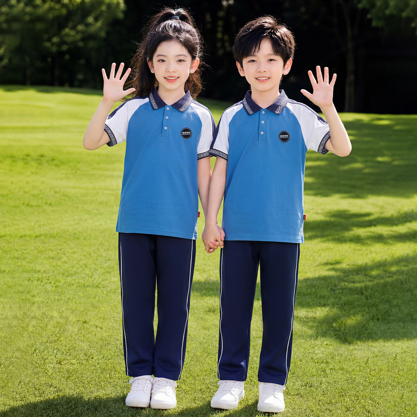 辽宁葫芦岛统一夏季校服高中学生校服/园服