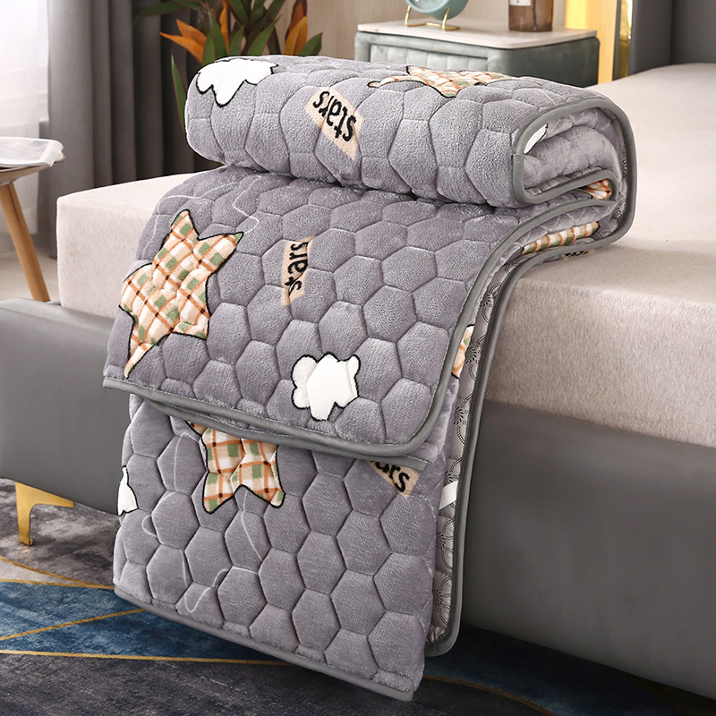 冬季加绒双人毯子学生床垫