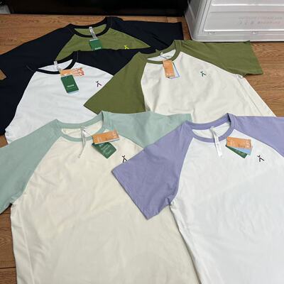 夏季新款 撞色插件拼色速干户外骑行徒步旅游男女情侣短袖T恤