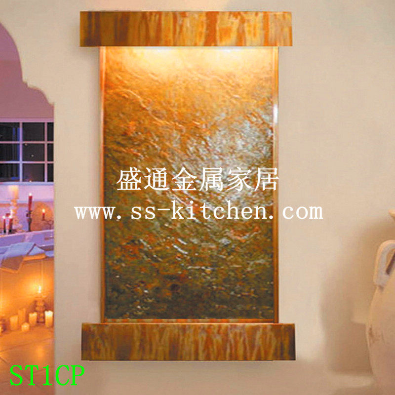 新品欧式时尚酷壁画 流水挂件家居装饰画作旧石板饰挂 创意加湿器