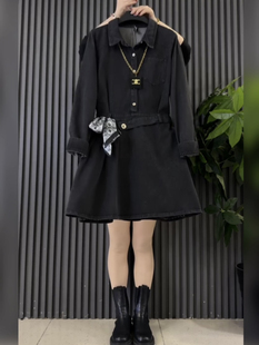 宽松显瘦衬衫 韩版 裙减龄内搭外穿胖妹妹遮肉连衣裙潮 女装 早春大码