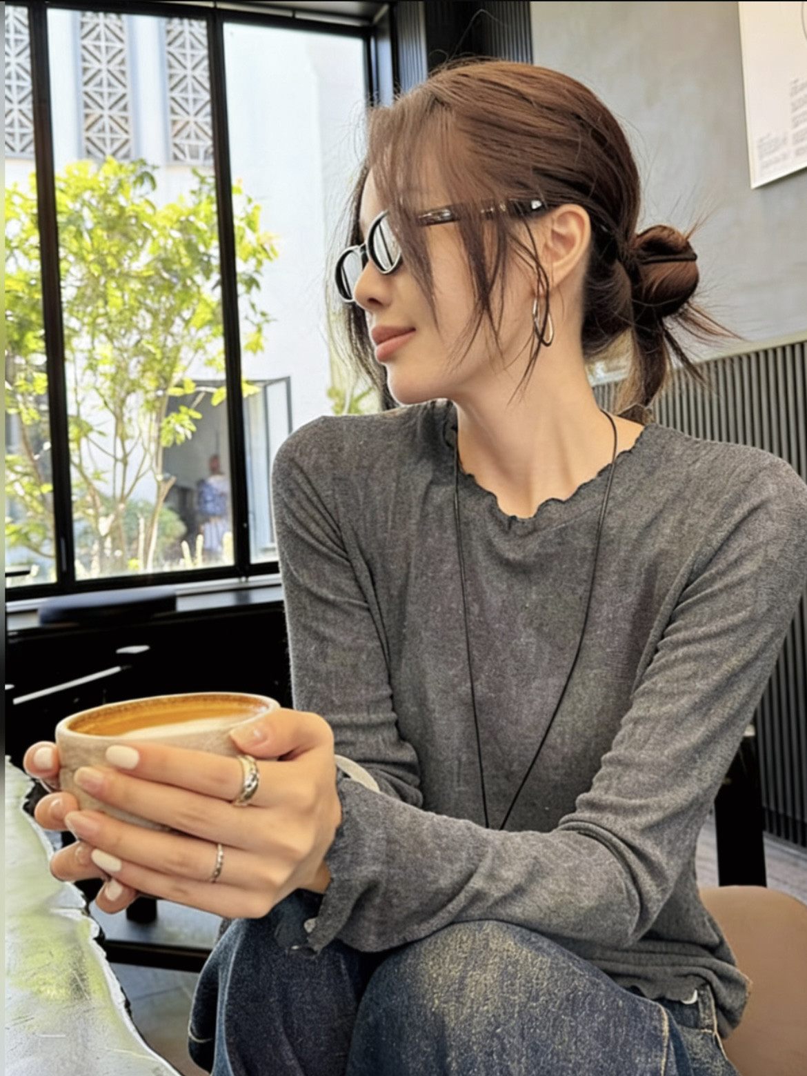 秋冬大码女装花边领高弹力修身打底衫女显瘦减龄内搭外穿小众T恤,女装/女士精品,常规大码外套,淘宝优惠券,粉丝福利购,淘宝优惠卷