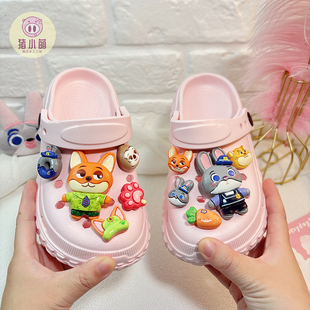 儿童洞洞鞋宝宝男宝女宝拖鞋男孩女孩软底防滑款海边沙滩2026新款