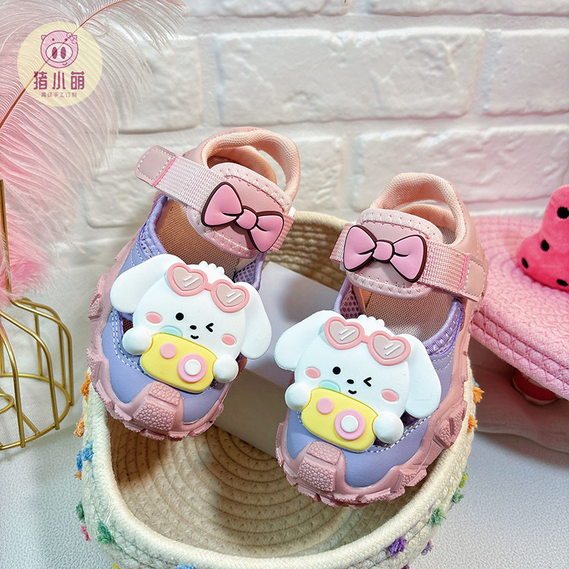 女童包头运动凉鞋女款透气夏季夏天外穿中大童幼儿童女孩鞋子夏款