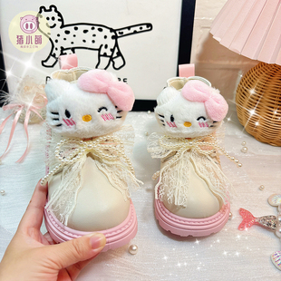 女童马丁靴2025新款靴子软底小女孩儿童洋气鞋子中大童英伦风短靴