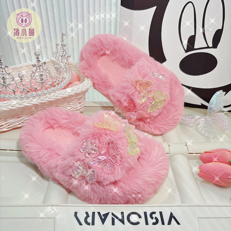 仙女风女童冬季高颜值毛毛鞋精致