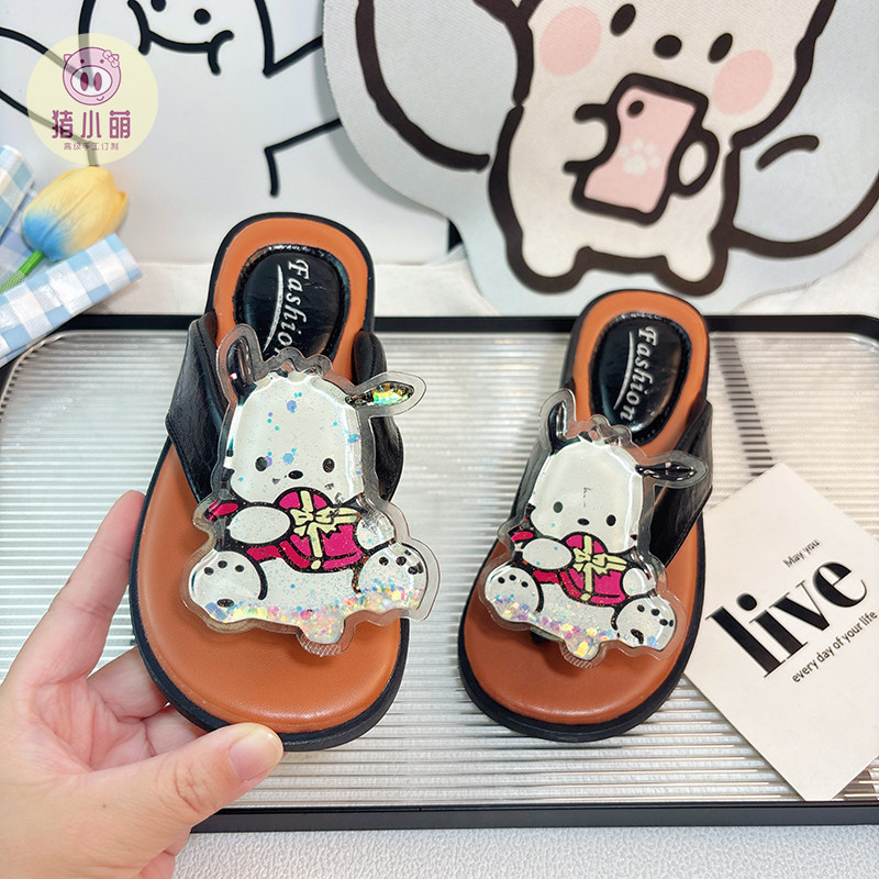 女童高级人字拖外穿夏季沙滩拖鞋图片