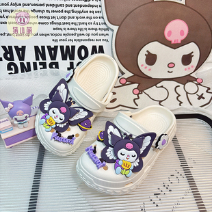 女童洞洞鞋家居外穿洋气拖鞋室内四季洗澡防滑时尚幼儿童2026新款