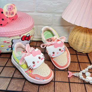 女童耐脏运动鞋高颜值低帮鞋子2026春季新款透气板鞋轻便软底春款