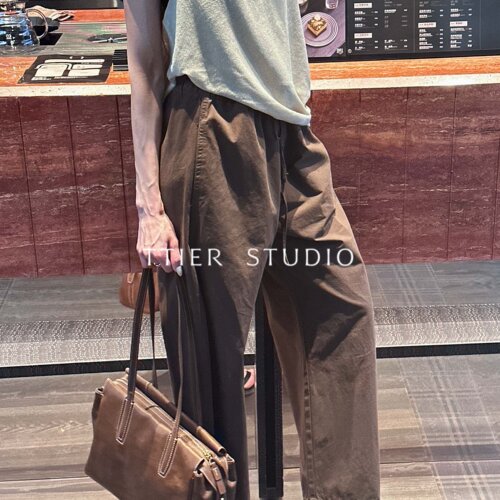 TTIER｜【巨显瘦】春夏新款匹马棉休闲松紧腰长裤MS031