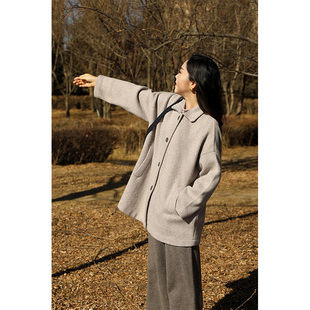 廓形保暖大衣 云栖橪钻石纹理提花加密加厚短款 序章