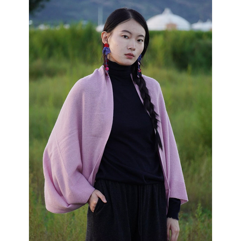 【初见】云栖橪纯羊绒披肩围巾多用途女春秋夏季斗篷百搭款空调房