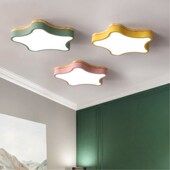 北欧儿童卧室灯女孩公主房原木日式 主卧 led吸顶灯房间2022年新款