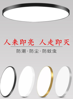 三防灯防蚊虫防潮防水防尘楼梯过道走廊led吸顶灯雷达人体感应灯