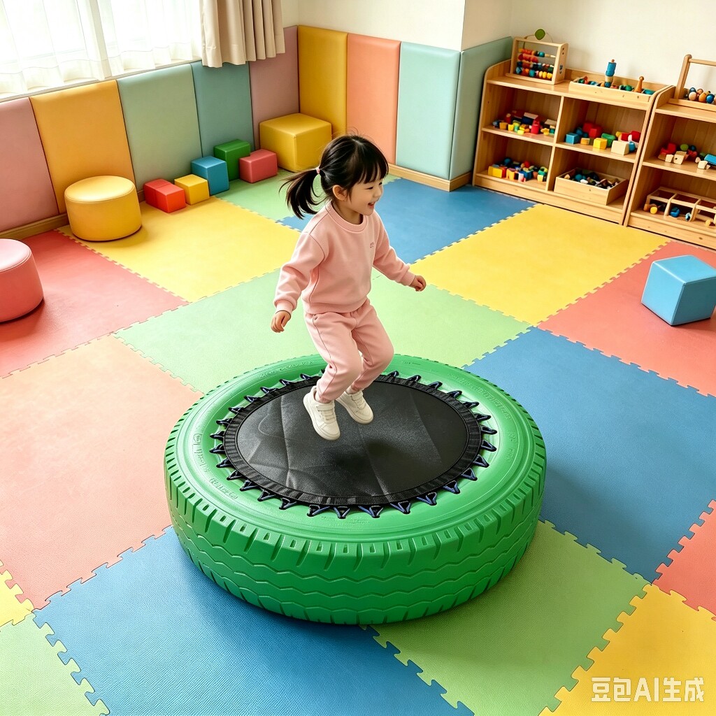 幼儿园户外移动儿童感统蹦床