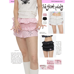 新款 BETWEENAND 女百搭短裤 亚萌星星波点蛋糕多色裙裤 夏季