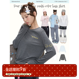 BETWEENAND「暮色独白」冬日慕斯羊绒舒适基础多色打底衫上衣外穿