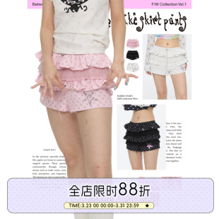 新款 BETWEENAND 女百搭短裤 亚萌星星波点蛋糕多色裙裤 夏季