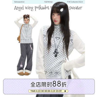 冬季高领提花加厚毛衣