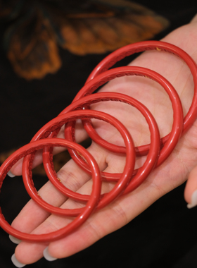 安之朱砂 手镯无相佛内侧圈口齐全 高含量正品辰砂手环